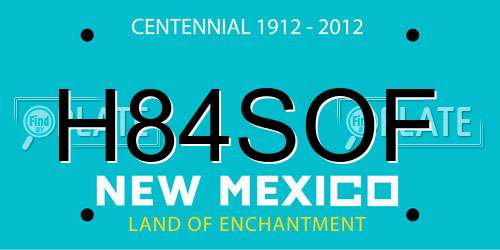 H84SOF New Mexico License Plate