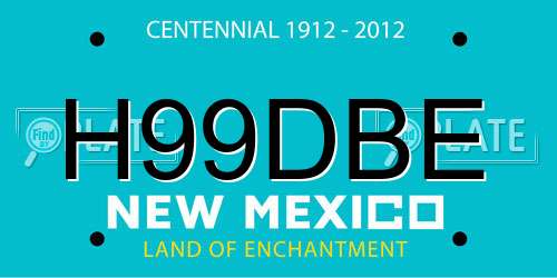 H99DBE New Mexico License Plate