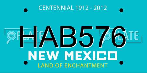 HAB576 New Mexico License Plate