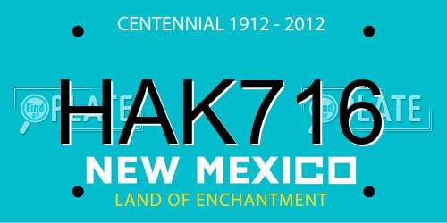 HAK716 New Mexico License Plate