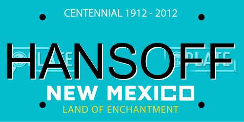HANSOFF New Mexico License Plate