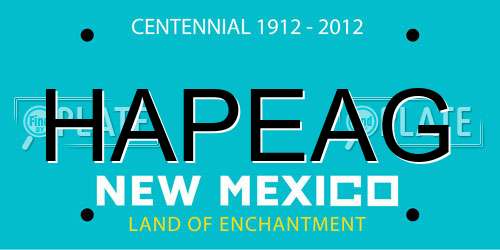 HAPEAG New Mexico License Plate