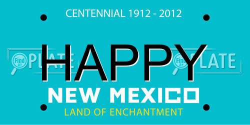 HAPPY New Mexico License Plate