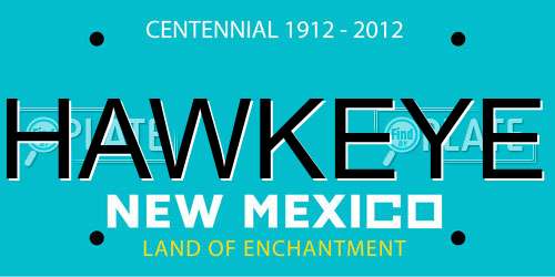 HAWKEYE New Mexico License Plate