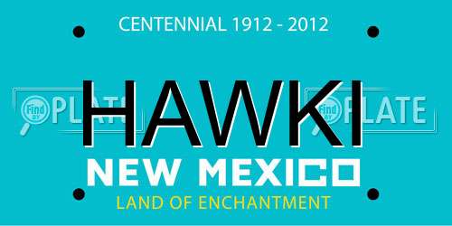 HAWKI New Mexico License Plate