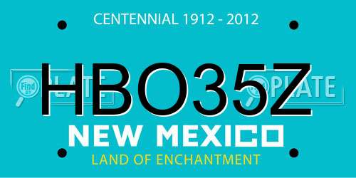 HBO35Z New Mexico License Plate