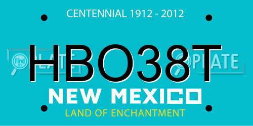 HBO38T New Mexico License Plate