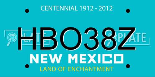 HBO38Z New Mexico License Plate
