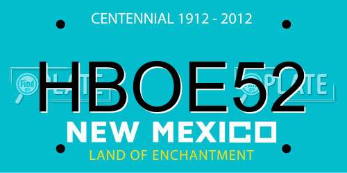 HBOE52 New Mexico License Plate