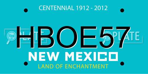 HBOE57 New Mexico License Plate