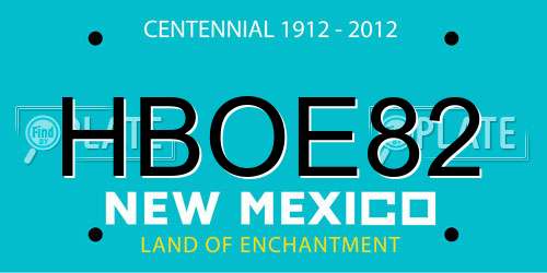 HBOE82 New Mexico License Plate