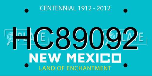 HC89092 New Mexico License Plate