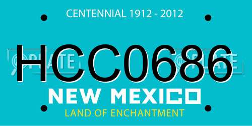 HCC0686 New Mexico License Plate