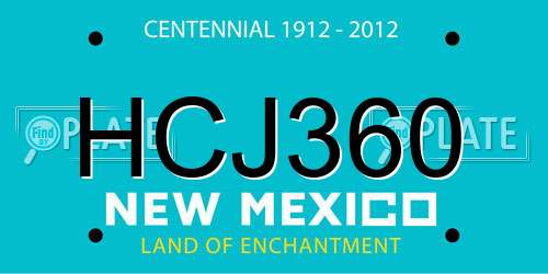 HCJ360 New Mexico License Plate