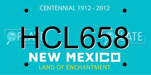 HCL658 New Mexico License Plate