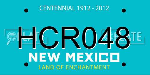 HCR048 New Mexico License Plate