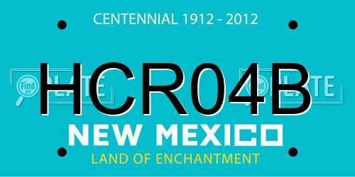 HCR04B New Mexico License Plate