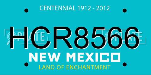 HCR8566 New Mexico License Plate