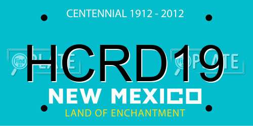 HCRD19 New Mexico License Plate