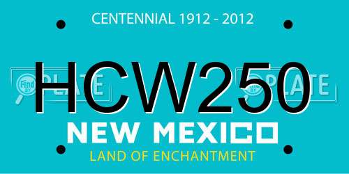 HCW250 New Mexico License Plate