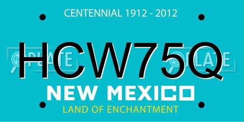 HCW75Q New Mexico License Plate