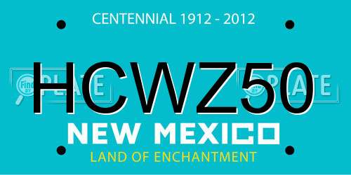 HCWZ50 New Mexico License Plate