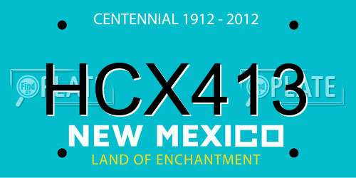 HCX413 New Mexico License Plate