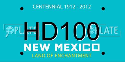 HD100 New Mexico License Plate