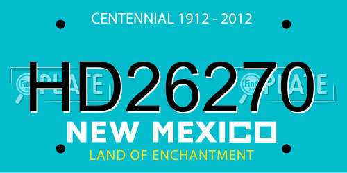 HD26270 New Mexico License Plate