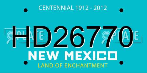 HD26770 New Mexico License Plate