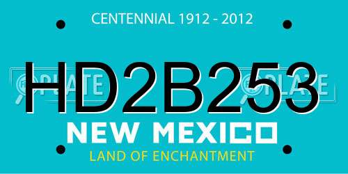 HD2B253 New Mexico License Plate