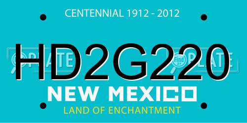 HD2G220 New Mexico License Plate