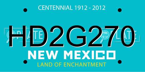 HD2G270 New Mexico License Plate