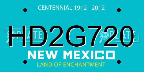 HD2G720 New Mexico License Plate