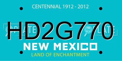 HD2G770 New Mexico License Plate