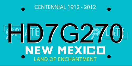 HD7G270 New Mexico License Plate