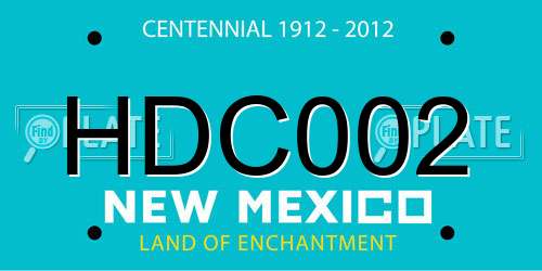 HDC002 New Mexico License Plate