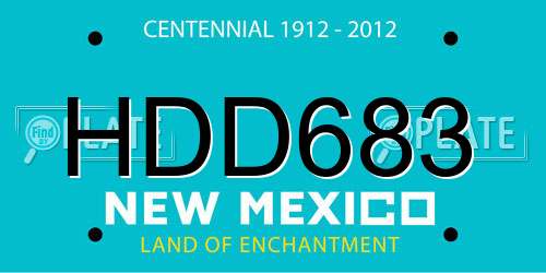 HDD683 New Mexico License Plate