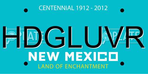 HDGLUVR New Mexico License Plate