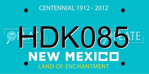HDK085 New Mexico License Plate