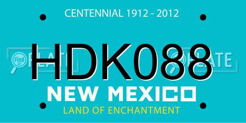 HDK088 New Mexico License Plate
