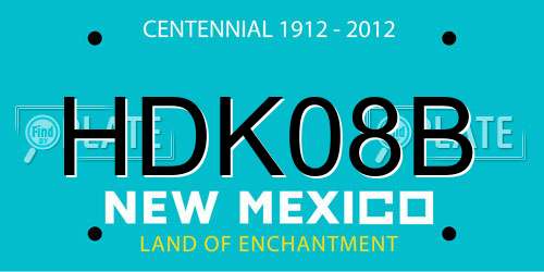HDK08B New Mexico License Plate