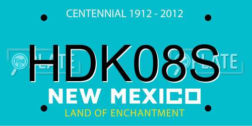 HDK08S New Mexico License Plate