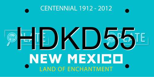 HDKD55 New Mexico License Plate