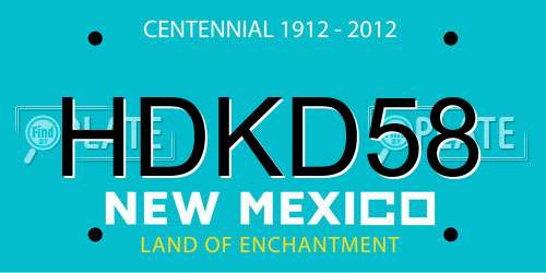 HDKD58 New Mexico License Plate