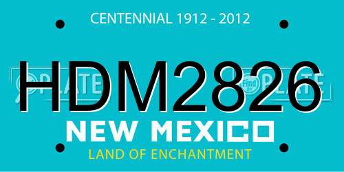 HDM2826 New Mexico License Plate