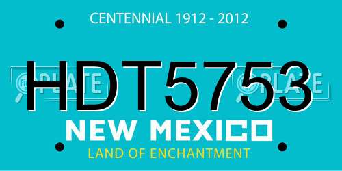 HDT5753 New Mexico License Plate
