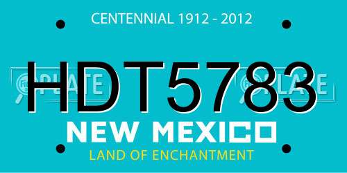 HDT5783 New Mexico License Plate