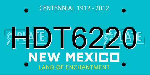 HDT6220 New Mexico License Plate