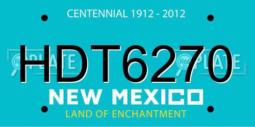 HDT6270 New Mexico License Plate